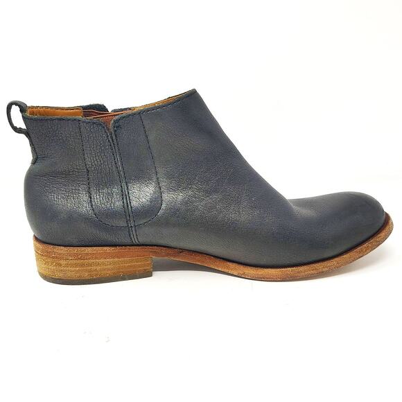 Kork Ease Shoes Womens 8 Boots Velma Leather Ankle Black Slip On - Picture 4 of 8